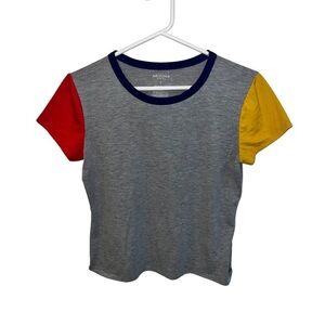 Arizona Jean Company Gray and Red Short Sleeve Tee